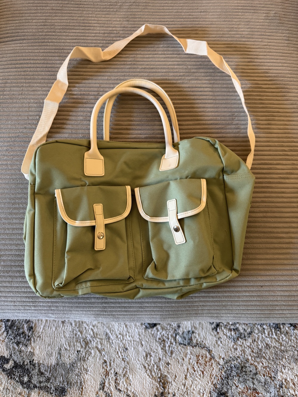 Mint Green and Cream Handbag